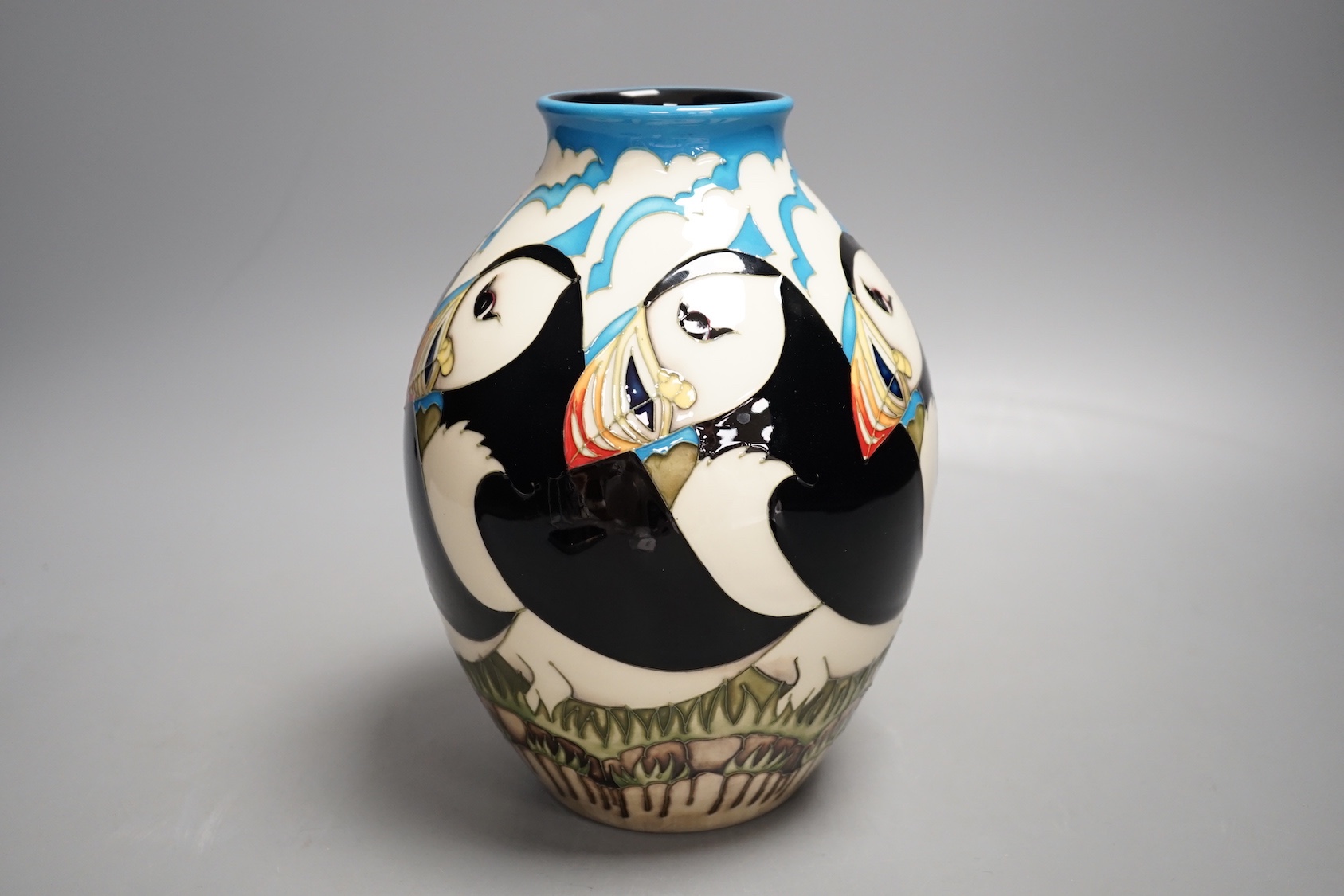 A Moorcroft 'Lindisfarne' vase, 2012, 114 by Vicky Lovatt, 36 cms high.